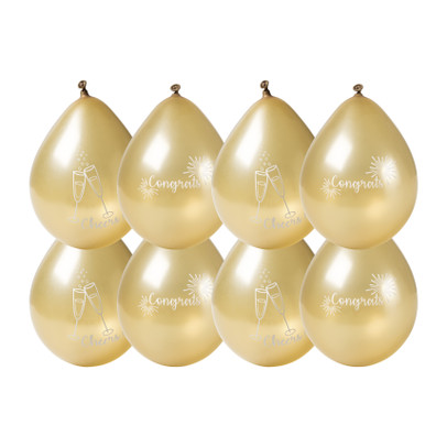 Storen Duwen Keuze Ballonnen geslaagd - goud - set van 8 | Xenos