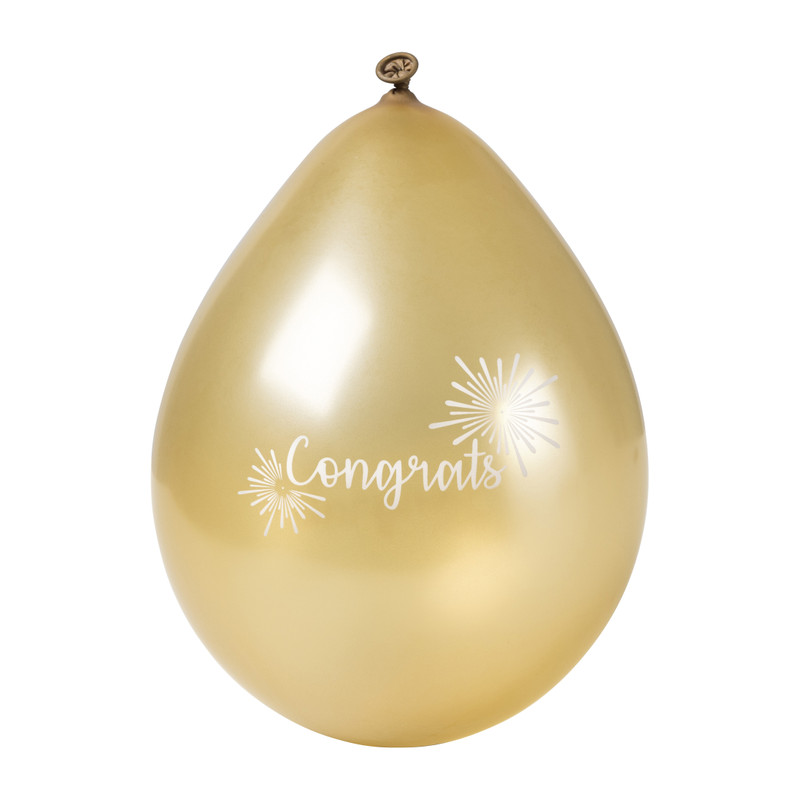 Ballonnen cheers - goud - set van 8