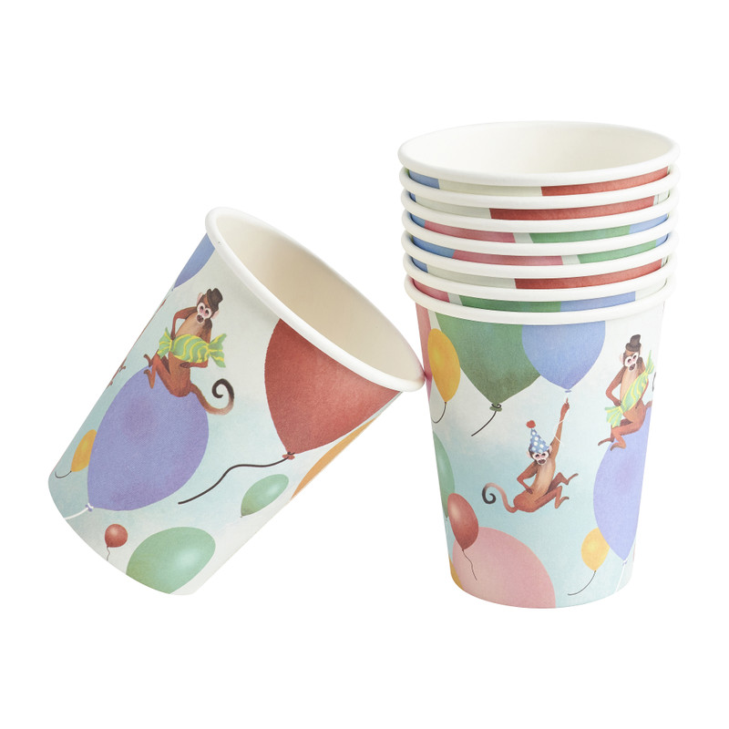 Bekers feestbeest - set van 8