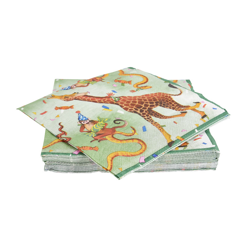Servetten feestbeest - 16.5x16.5 cm - 20 stuks