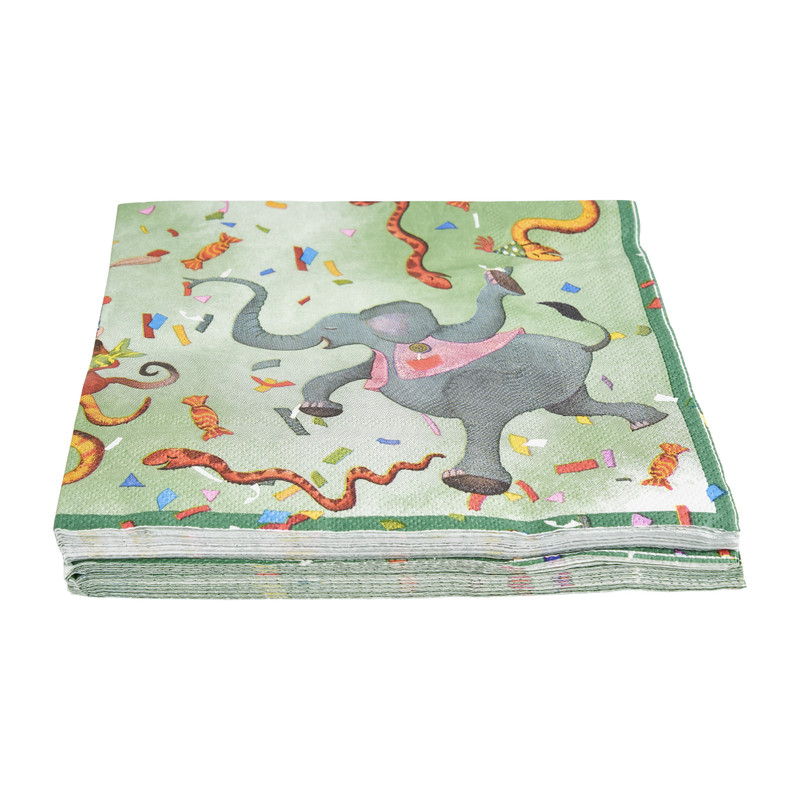 Servetten feestbeest - 16.5x16.5 cm - 20 stuks