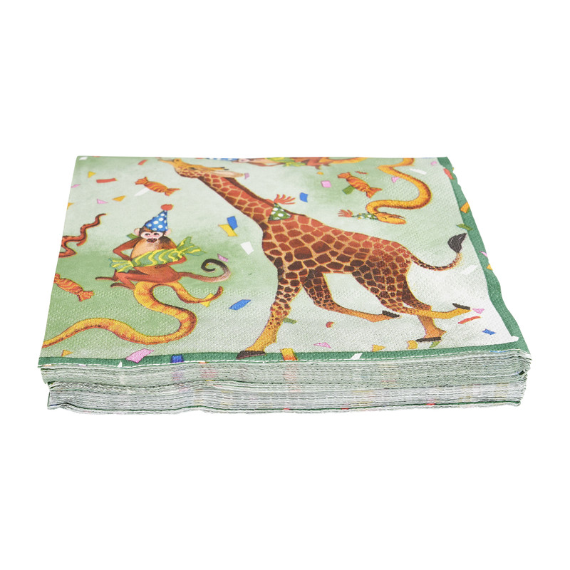 Servetten feestbeest - 16.5x16.5 cm - 20 stuks