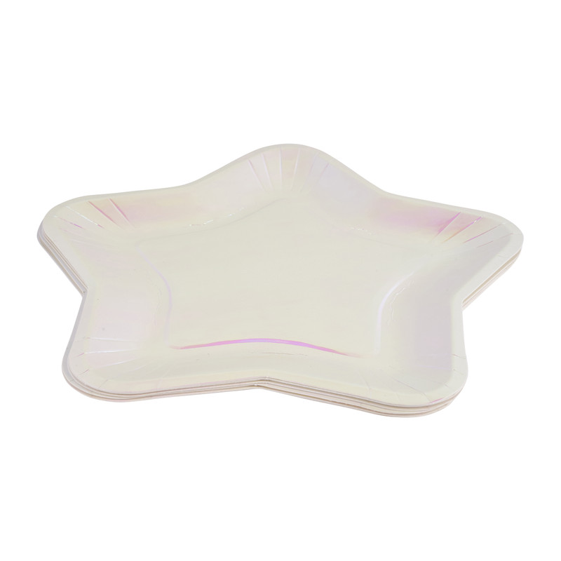 Bordjes ster - roze -set van 8