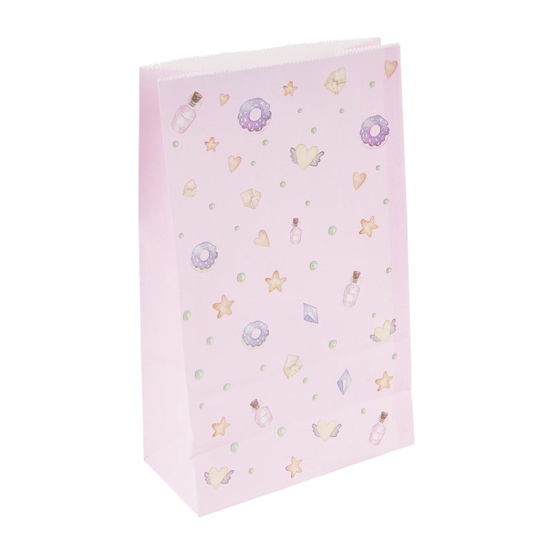 Snoepzakje met sluitsticker - unicorn - 8 stuks