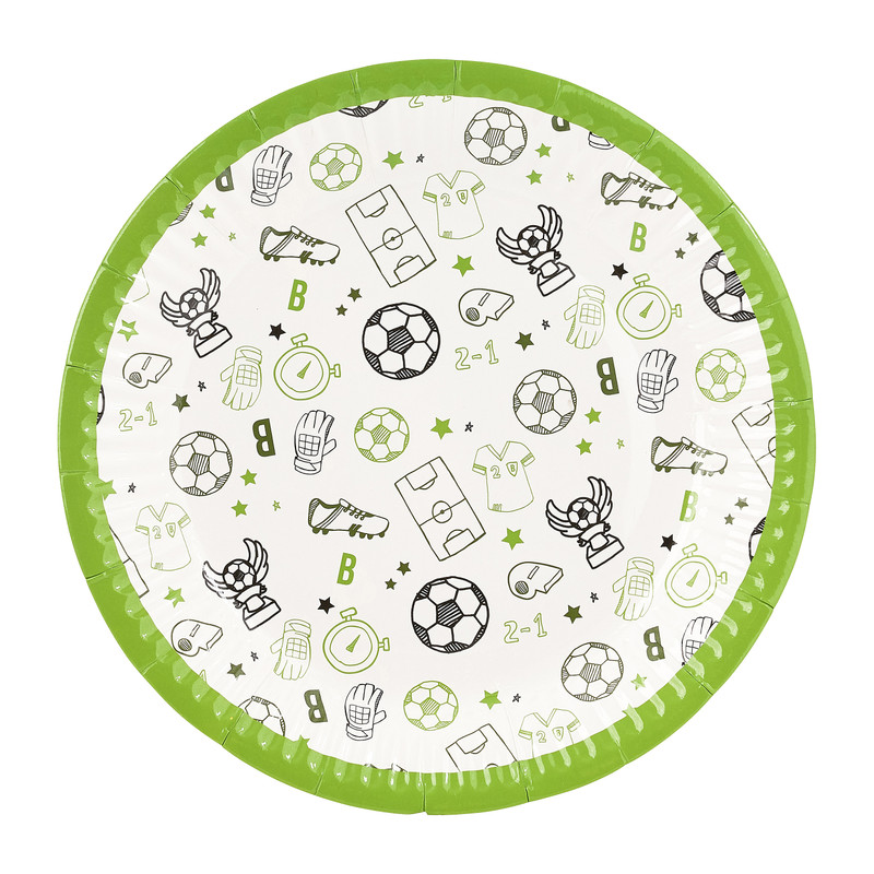 Bordje klein soccer - 8 stuks - ø20 cm