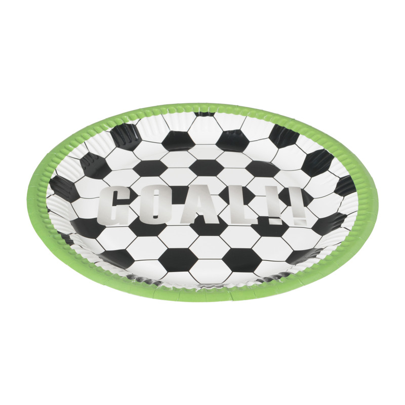 Bord Voetbal - set van 8 - ø23 cm
