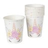 Bekers unicorn - papier - set van 8