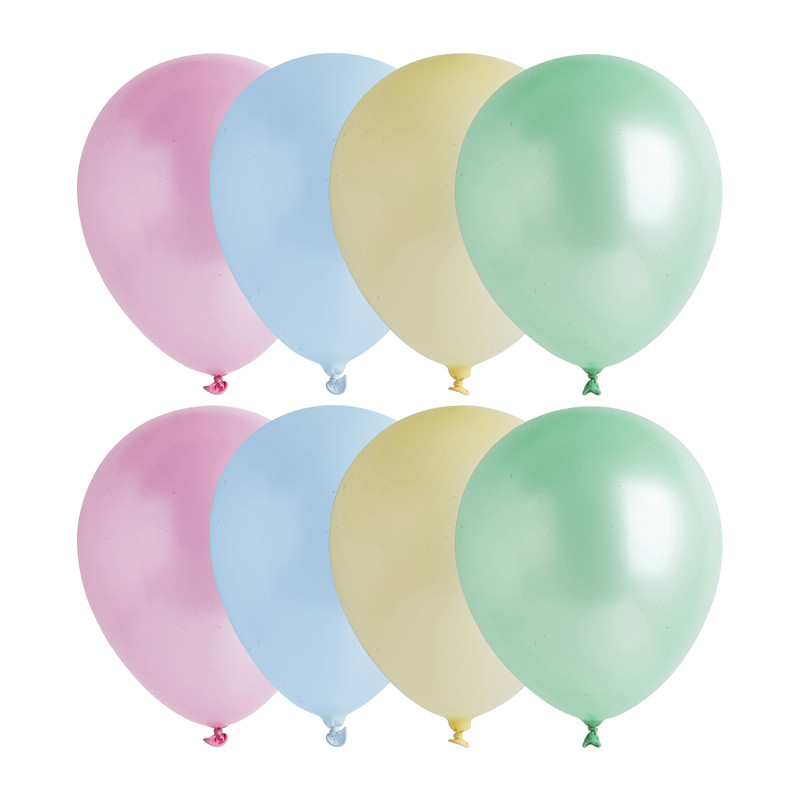 Ballonnen regenboog - set van 8