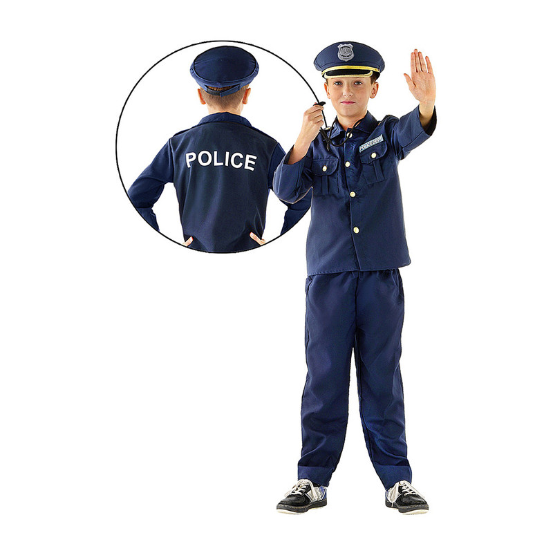 Manieren G Verstelbaar Politiepak met pet - maat 116/134 | Xenos