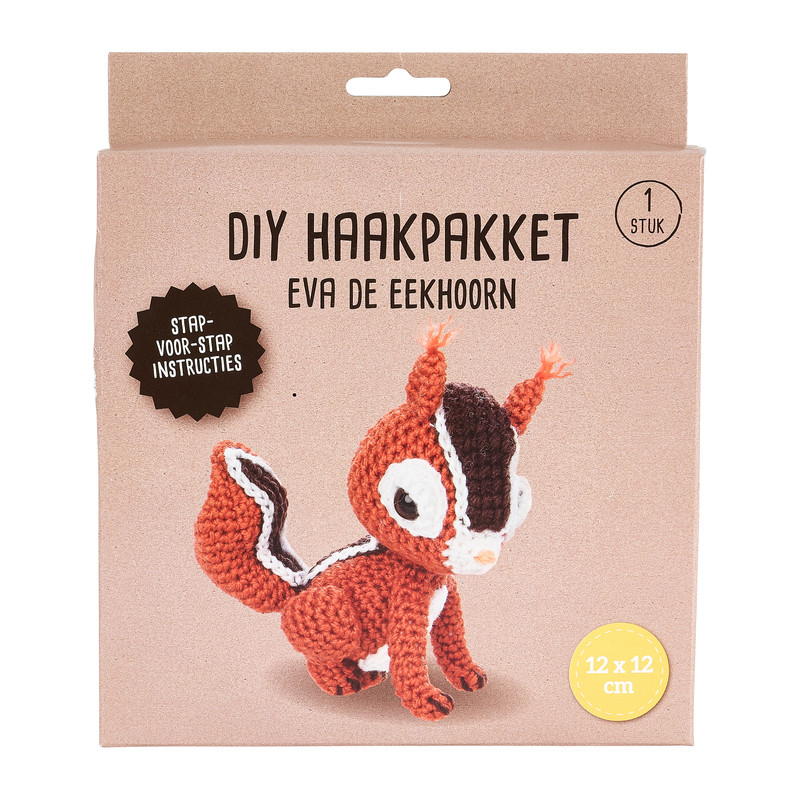 Haakpakket - eekhoorn - 23x4 cm