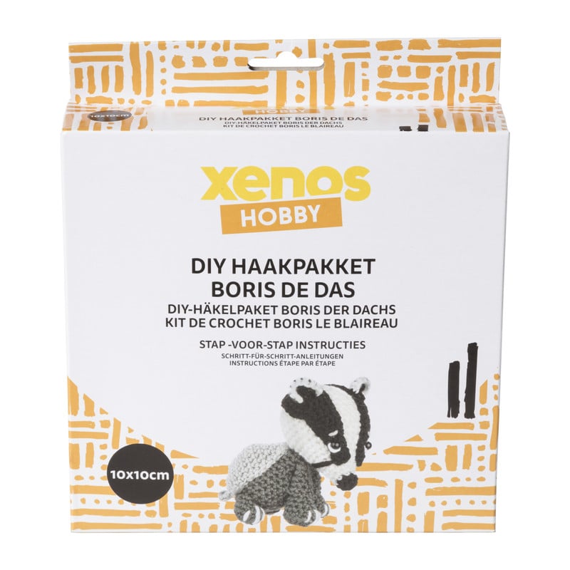 DIY haakpakket - Boris de das - 10x10 cm
