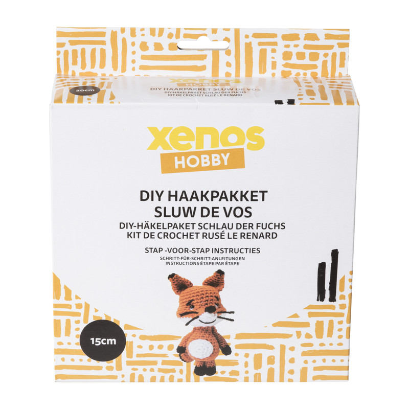 DIY haakpakket - Sluw de vos - 15 cm