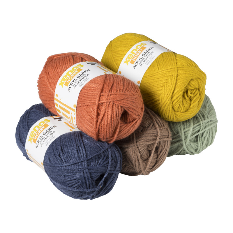 Garen acryl - blauw - 100 meter