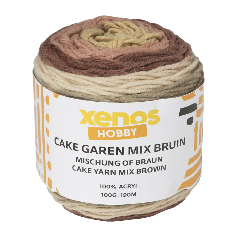 Cake garen mix - bruin - 100 gram