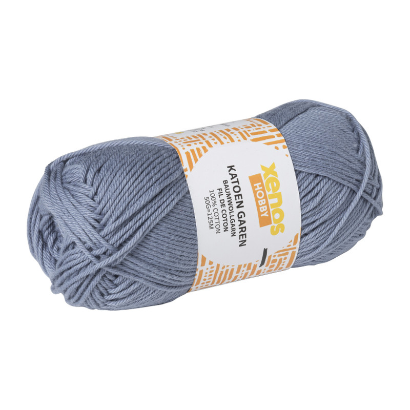 Garen katoen - blauw - 50 gram - 125 meter