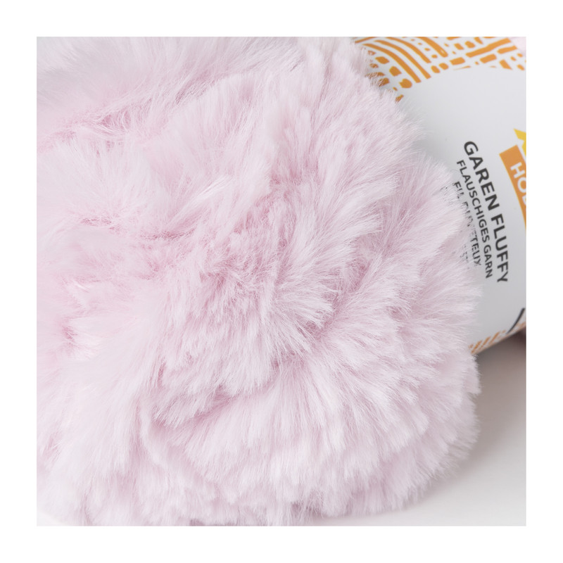 Garen fluffy - roze - 50 gram - 30 meter