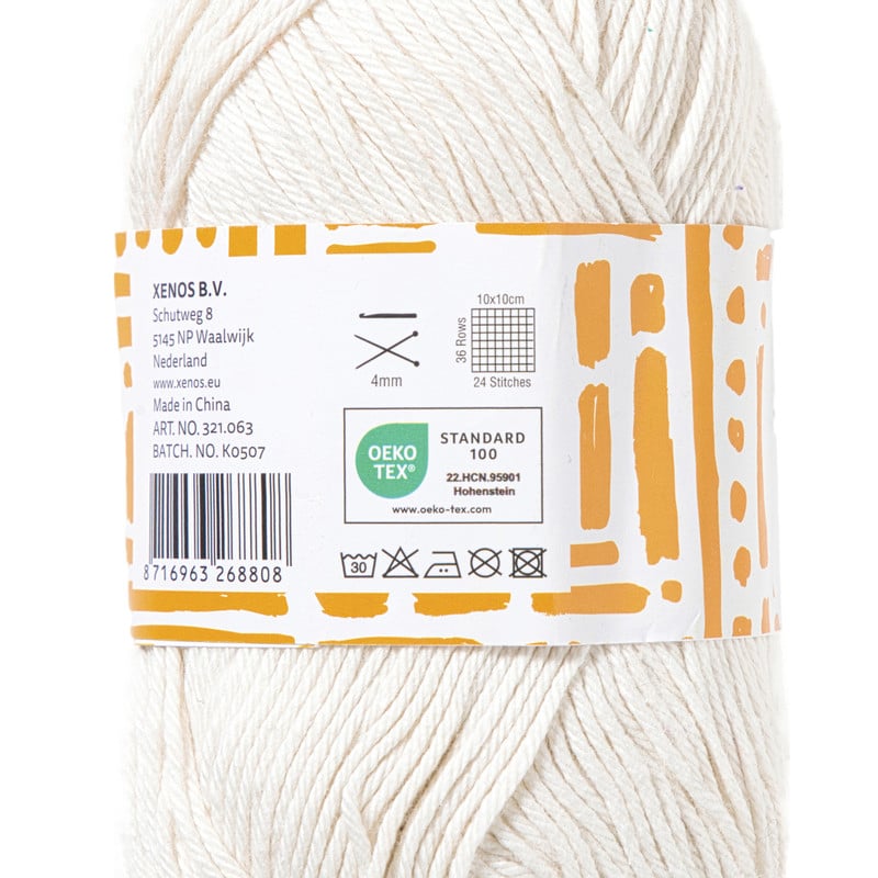 Garen katoen - beige - 50 gram - 125 meter