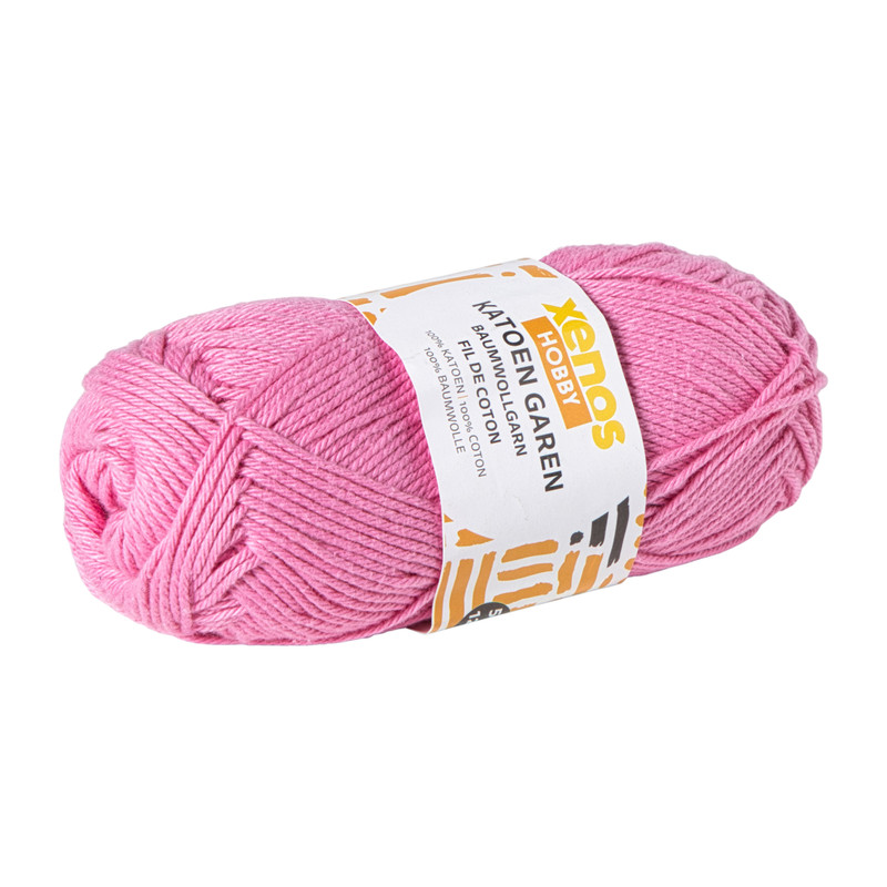 Garen katoen - roze - 50 gram - 125 meter