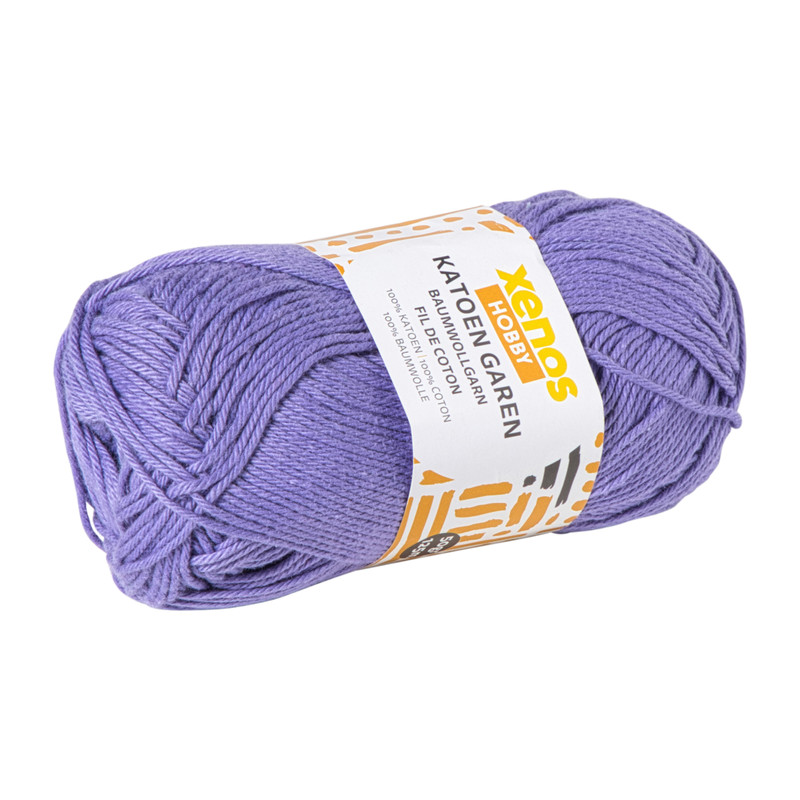 Garen katoen - lila - 50 gram - 125 meter