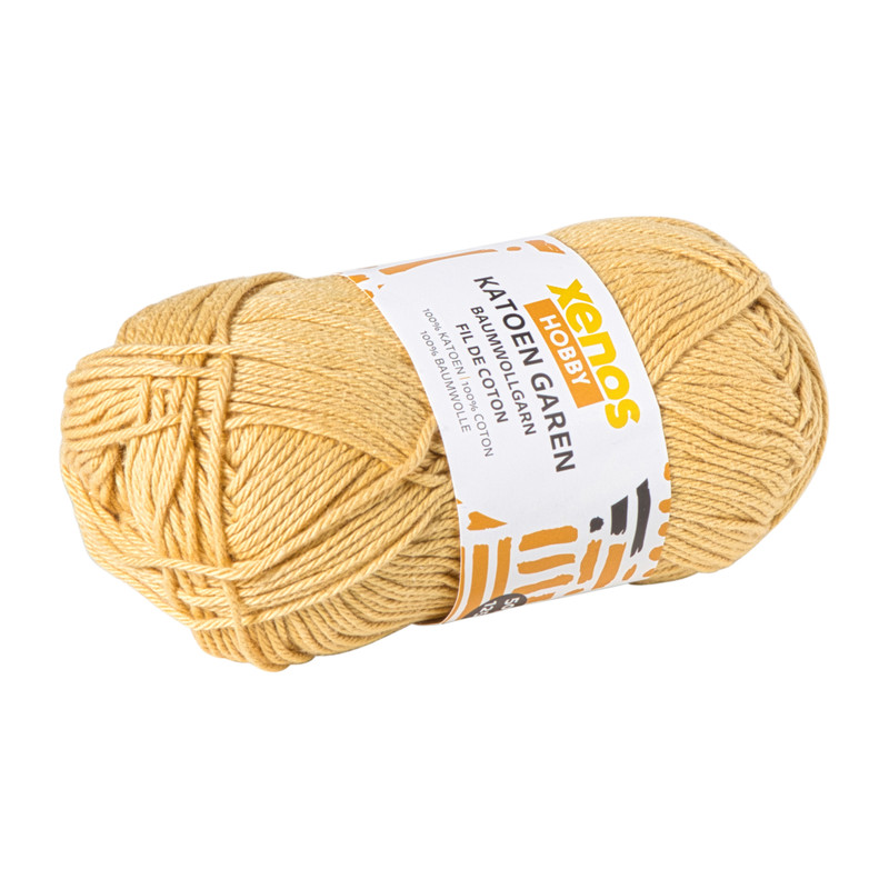 Garen katoen - lichtgeel - 50 gram - 125 meter