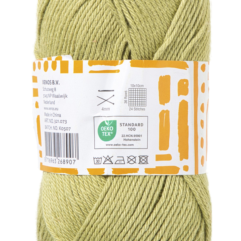 Garen katoen - lichtgroen - 50 gram - 125 meter