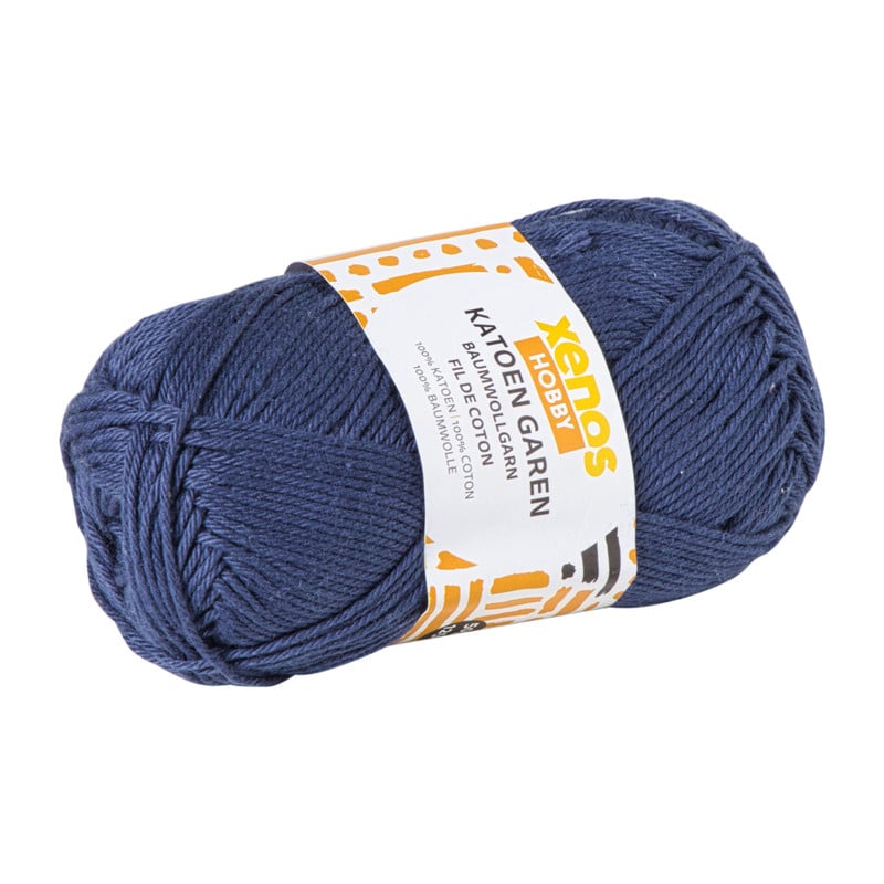 Garen katoen - donkerblauw - 50 gram - 125 meter