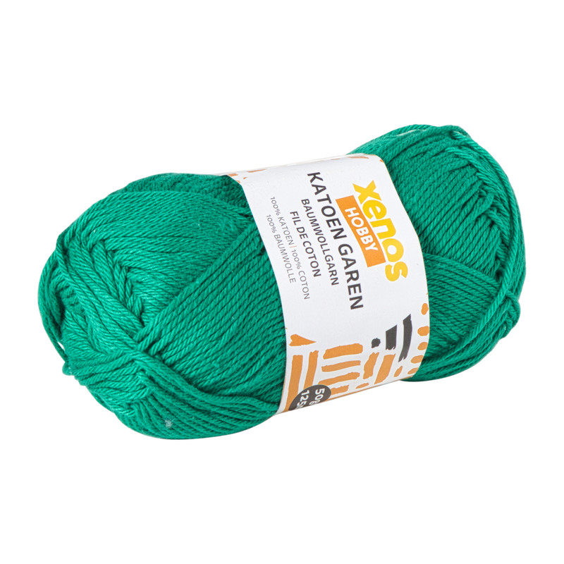 Garen katoen - groen - 50 gram - 125 meter