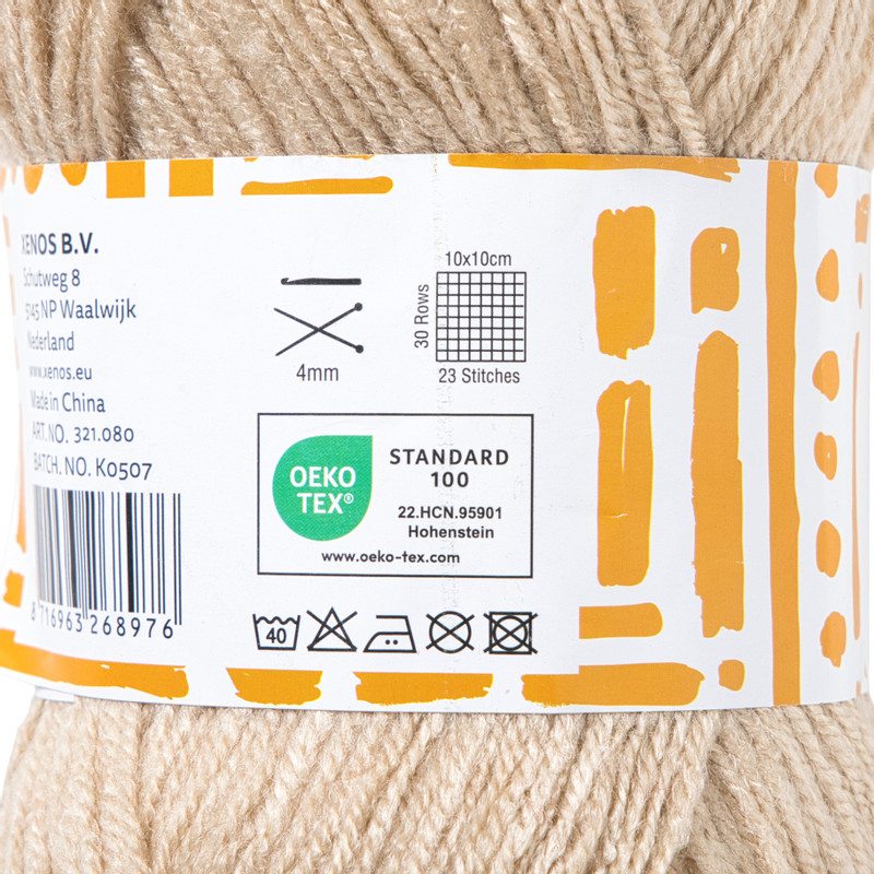 Garen acryl - beige - 100 gram - 240 meter