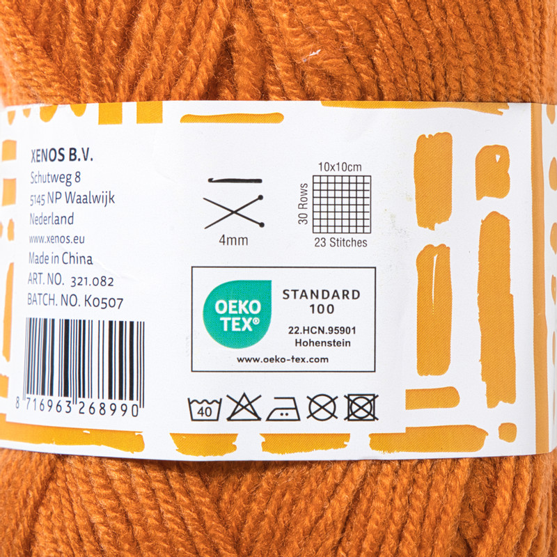 Garen acryl - oranje - 100 gram - 240 meter