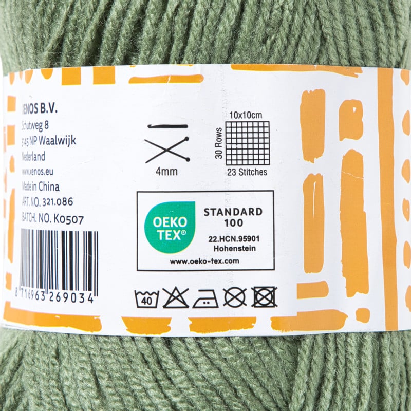 Garen acryl - groen - 100 gram - 240  meter