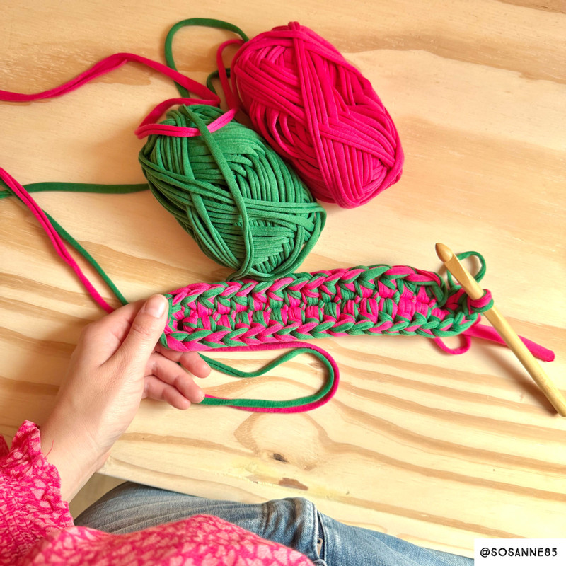 Garen t-shirt - groen - 100 gram - 29 meter