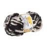 Garen fluffy - zwart/beige - 100 gram - 60 meter