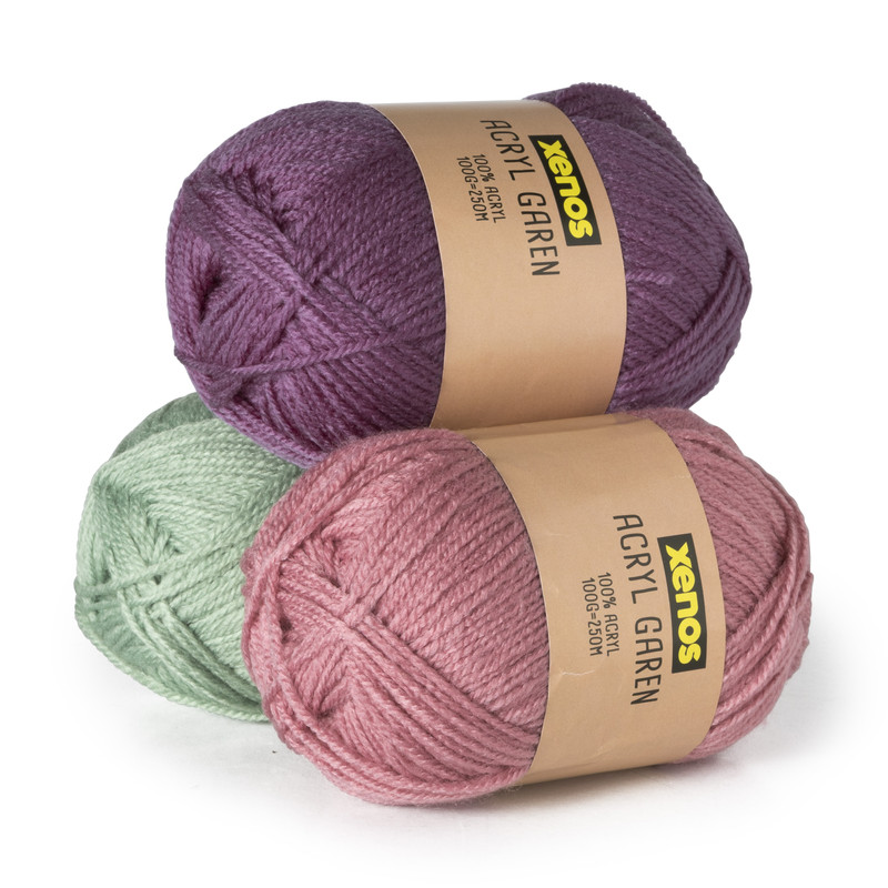 Acryl garen - donkerpaars - 100g