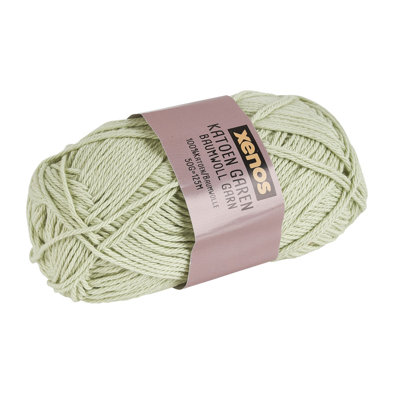Garen katoen - lichtgroen - 50 gram