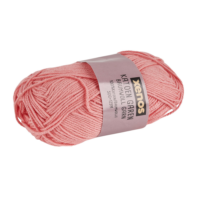 Garen katoen - zalmroze - 50 gram