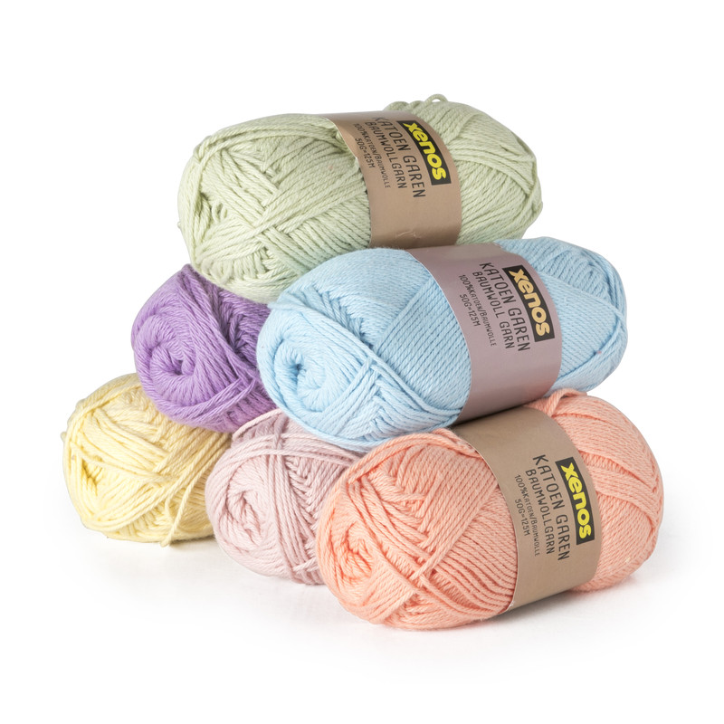 Garen katoen - geel - 50 gram