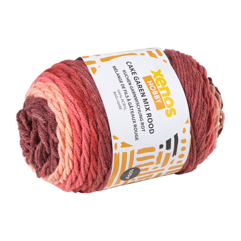 Garen cakemix - rood - 100 gram - 160 meter