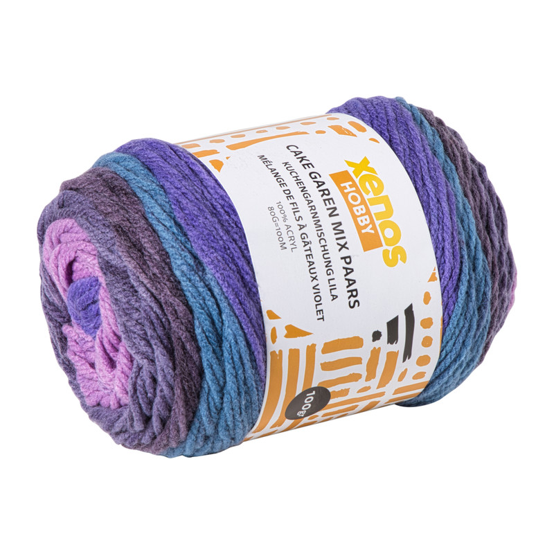 Garen cakemix - paars - 100 gram - 160 meter