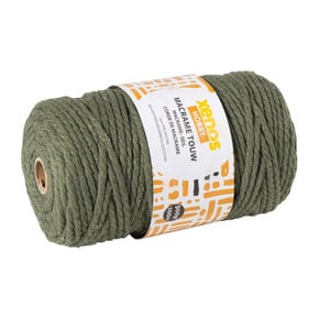 Macramé Koord | Bundelkorting | 800 meter | Olijfgroen | 100% Katoen
