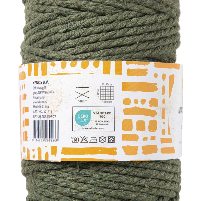 Garen macramé - groen - 500 gram - 100 meter