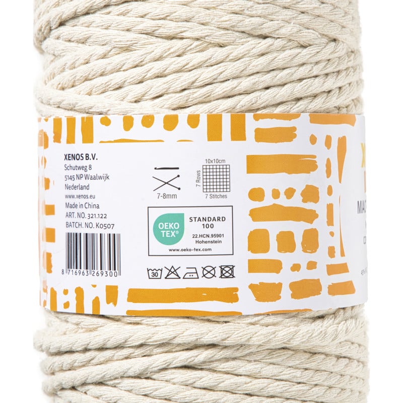 Garen macramé - bruin - 500 gram - 100 meter