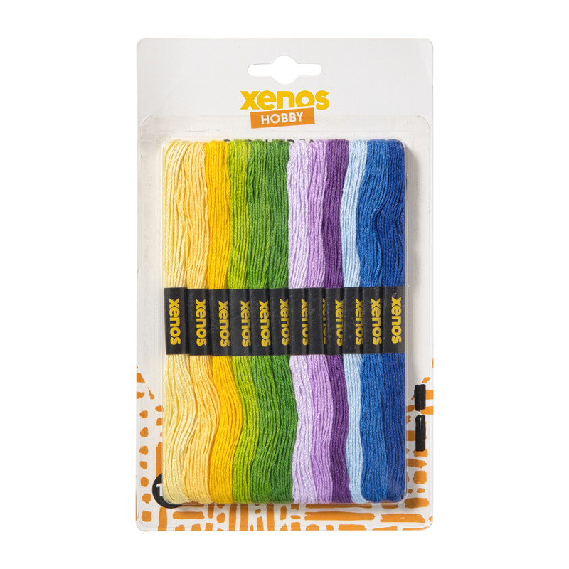 Borduurgaren set - koele kleuren - set van 12 