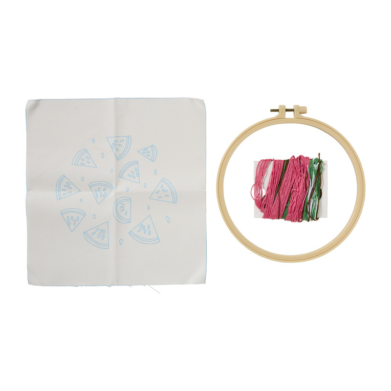 DIY borduursetje fruit - diverse varianten