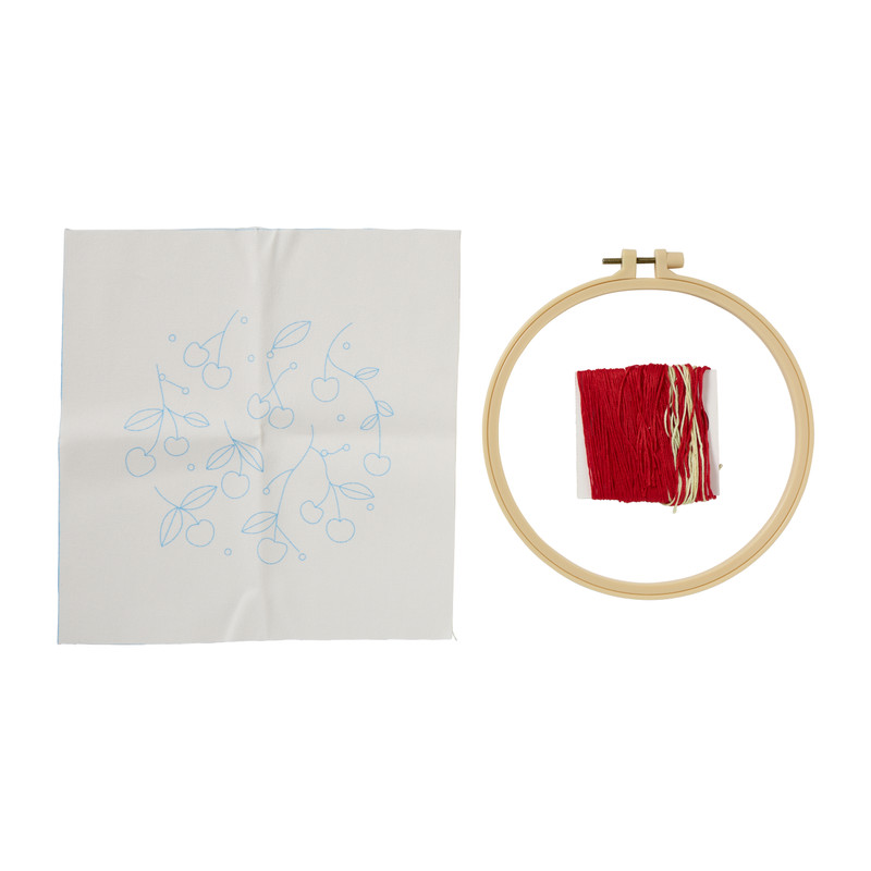 DIY borduursetje fruit - diverse varianten