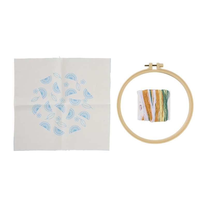 DIY borduursetje fruit - diverse varianten