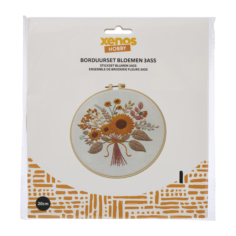 DIY borduursetje bloemen - diverse varianten