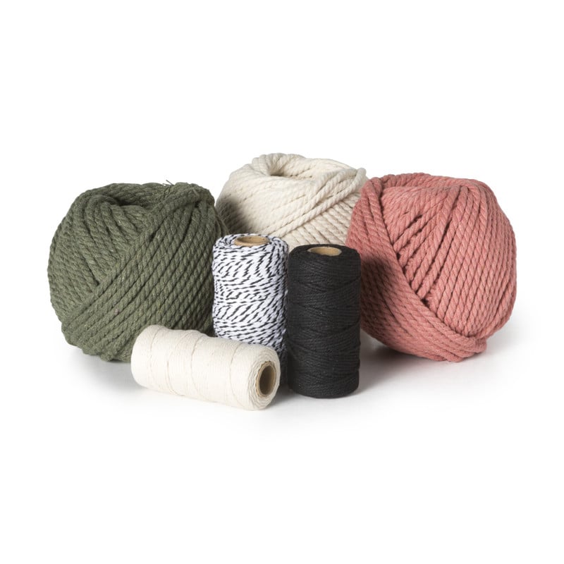 Macrame touw - groen - 40 meter