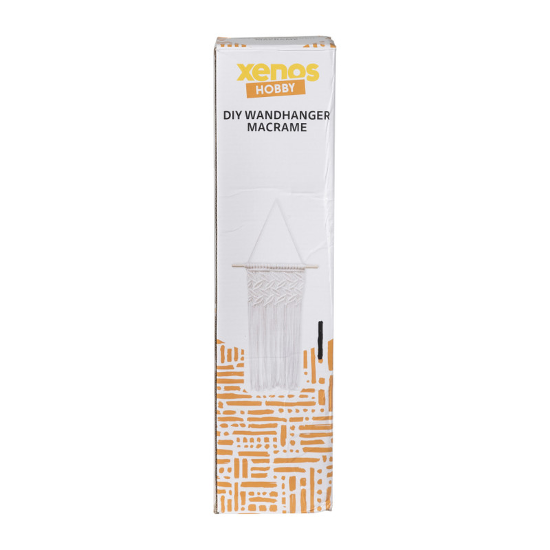 Diy macrame wandhanger - wit - 41x10x10 cm 