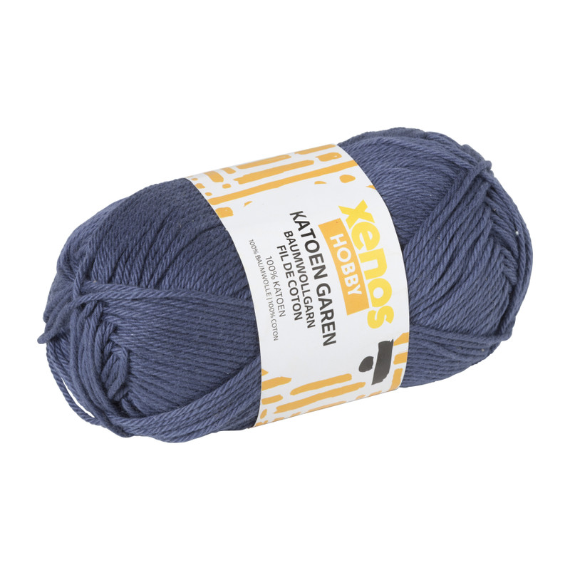 Garen katoen - blauw - 50 gram - 100 meter