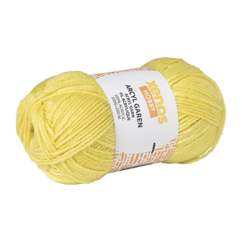 Garen acryl - geel - 100 gram - 250 meter